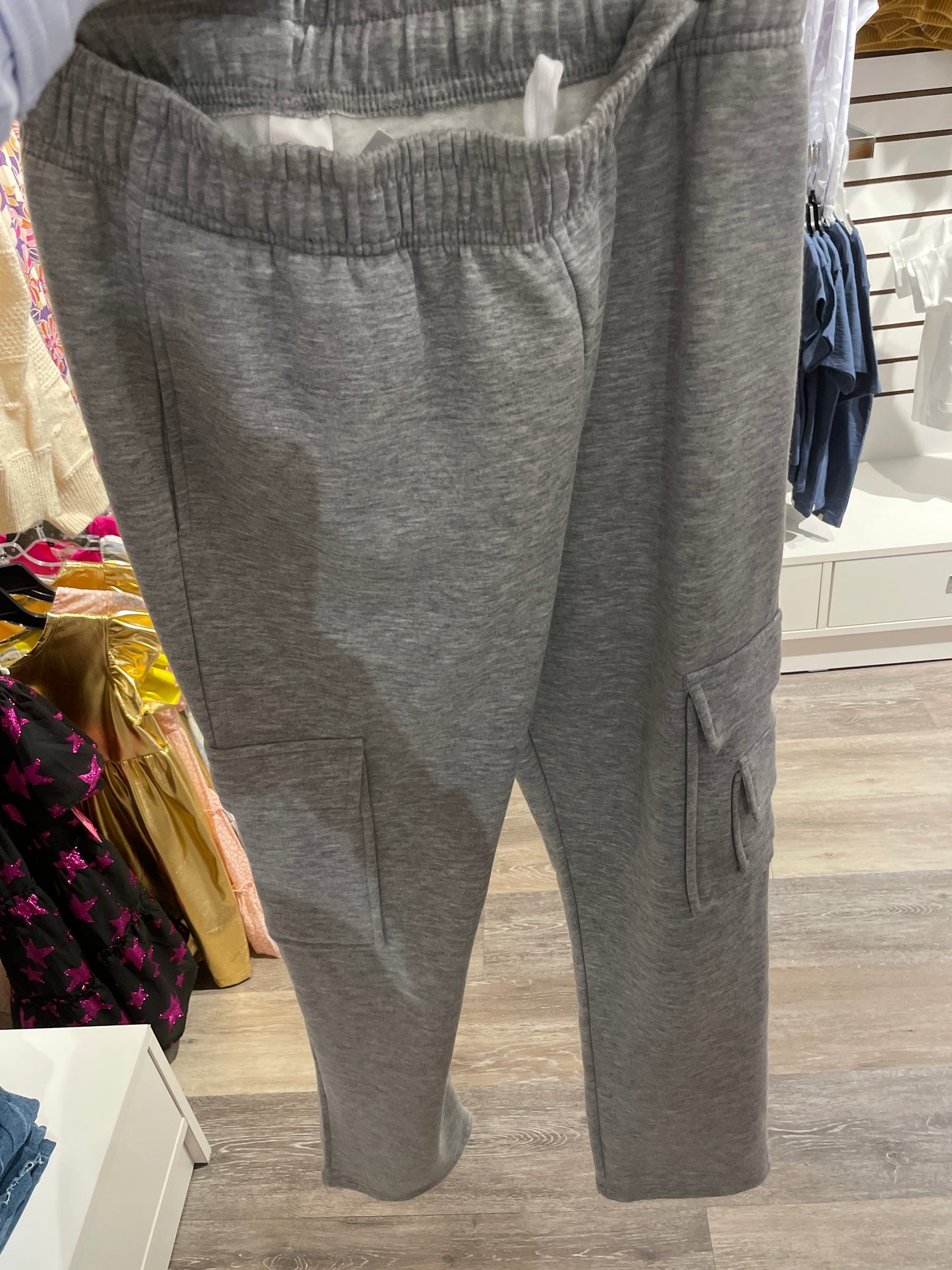 SOFT GREY CARGO SWEATS