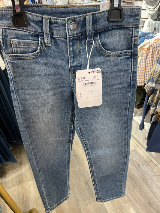 Basic Slim Fit Trousers Medium Wash