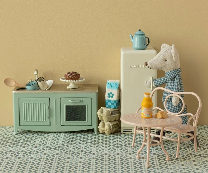 Café set, Mouse, Big - Pale pink