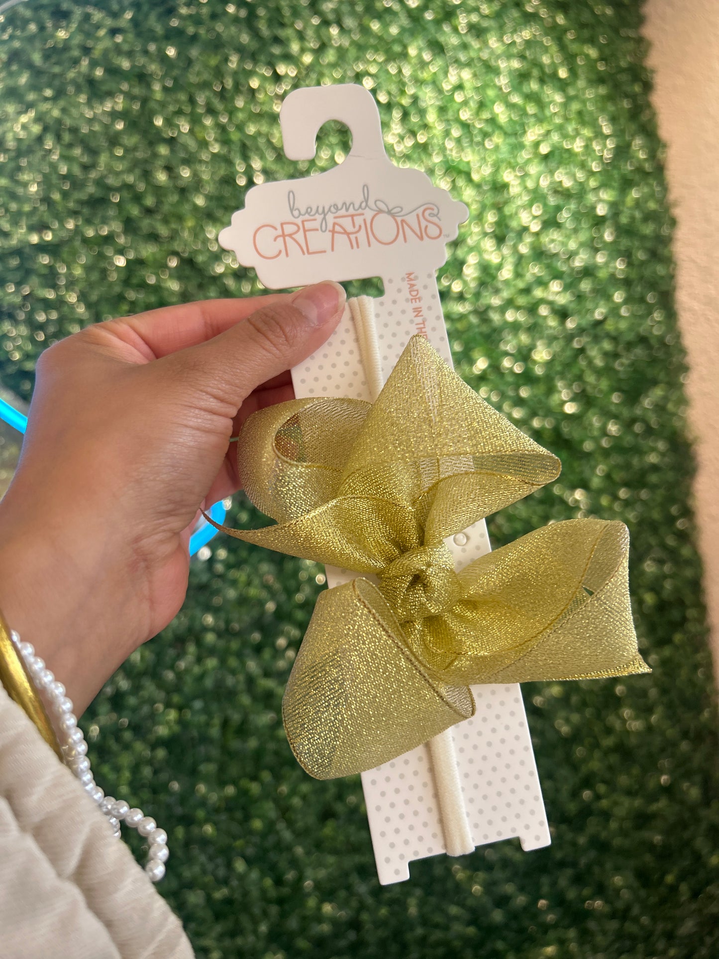 Pantyhose Headband W/ 4.5" Large Bow