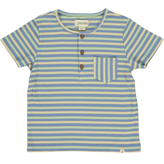 DODGER BLUE/LIME/BEIGE RIBBED HENELY