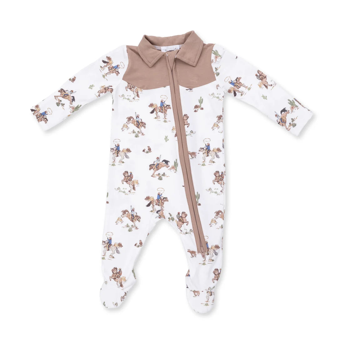 Horse Wrangler Cowboy 2 Way Zipper Footie