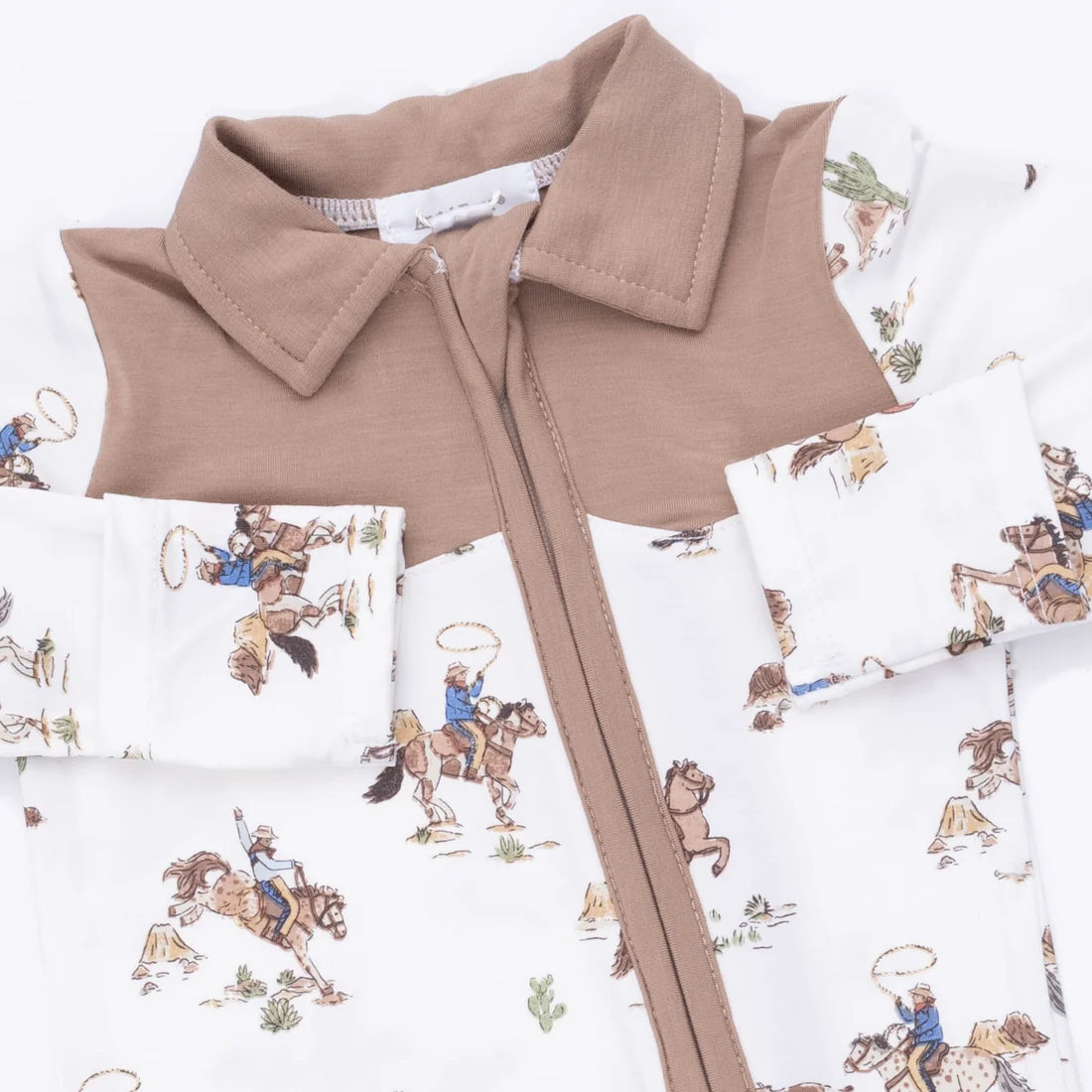 Horse Wrangler Cowboy 2 Way Zipper Footie