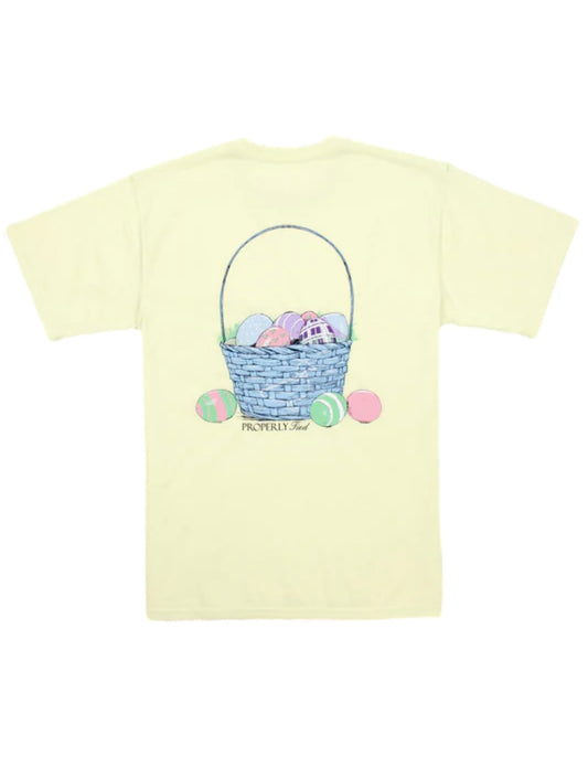 LIGHT YELLOW EASTER BASKET T-SHIRT