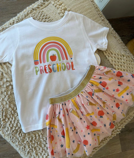 PRESCHOOL PENCIL RAINBOW TEE