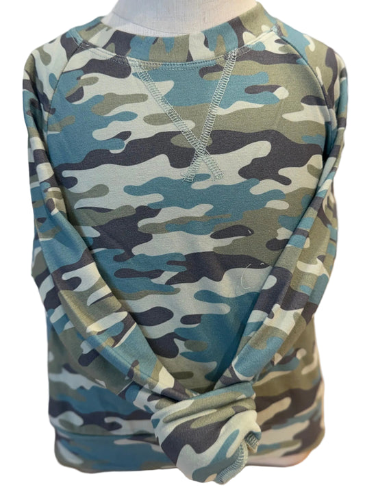 Camouflage Boys Raglan Sweatshirt