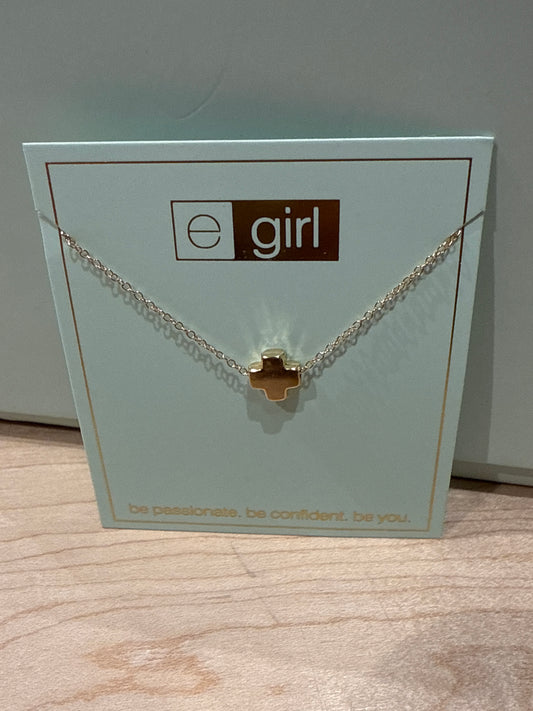 egirl 14" Necklace Gold- Signature Cross Gold