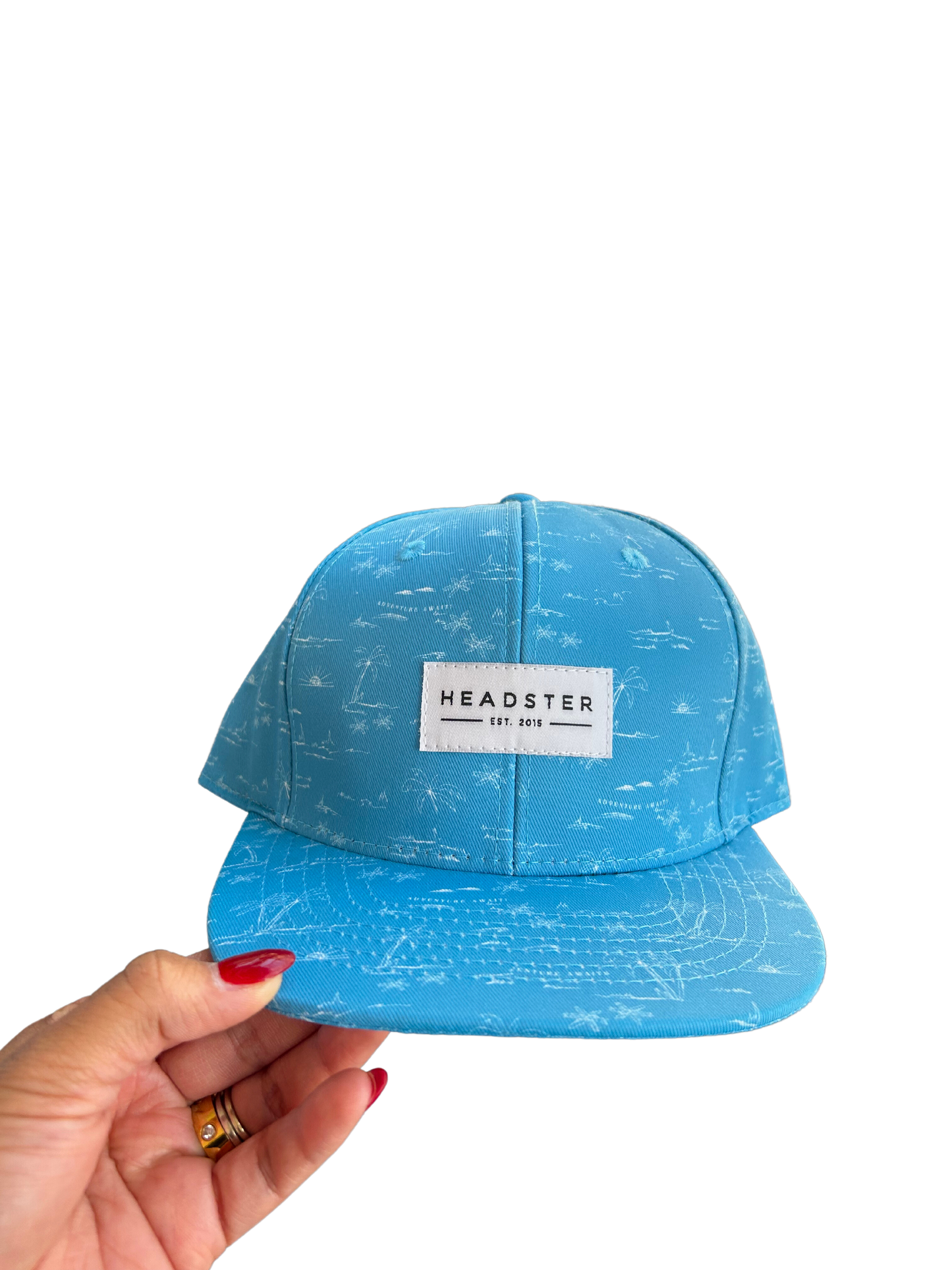 ADVENTURE AWAITS BLUE SNAPBACK