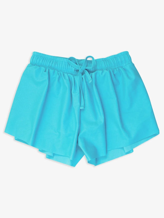 Bright Aqua Active Butterfly Shorts