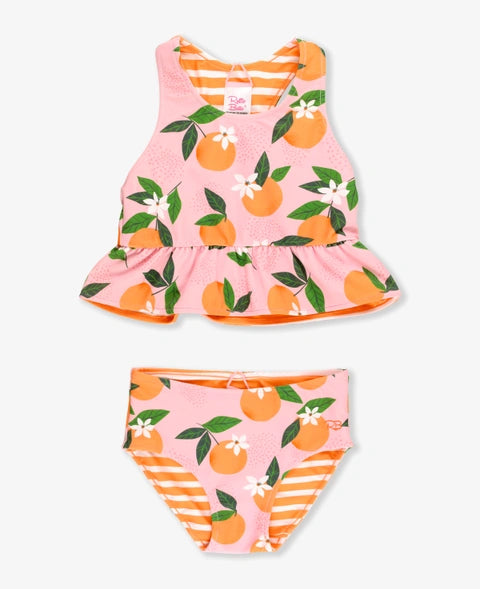 Orange You The Sweetest Reversible Peplum Tankini