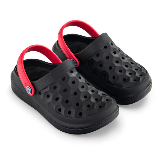 KIDS VARSITY CLOG BLK/RED