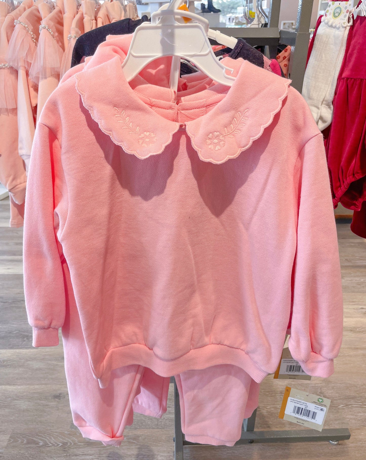 Pink Sweatshirt Set