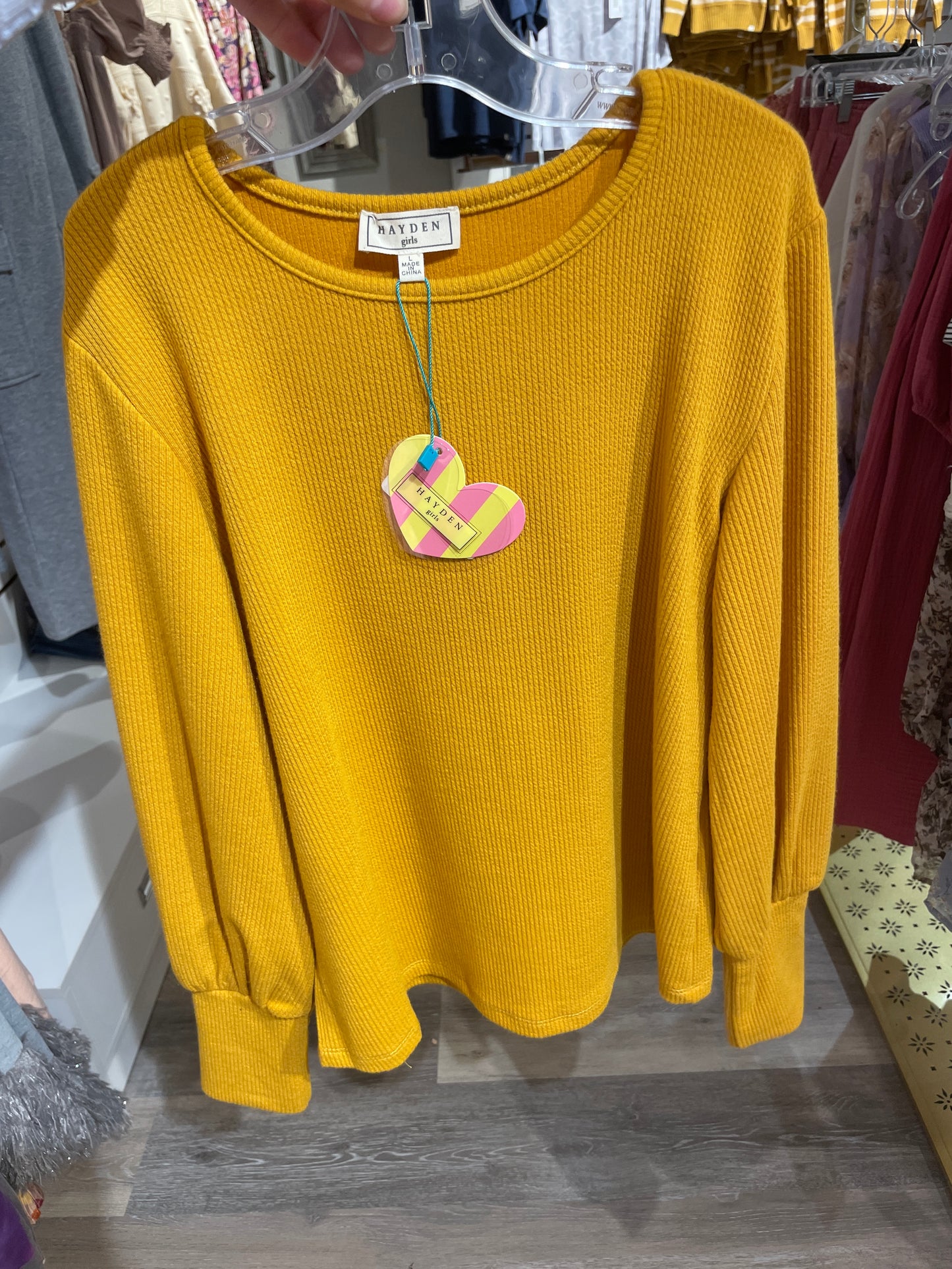 Mustard Detail Long Sleeve