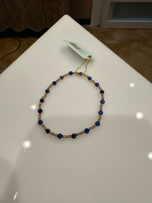 egirl Gemstone Gold Sincerity Pattern 3mm Bead Bracelet