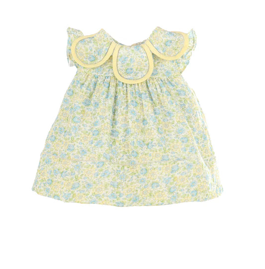 Buttercup Floral Petal Collar Dress
