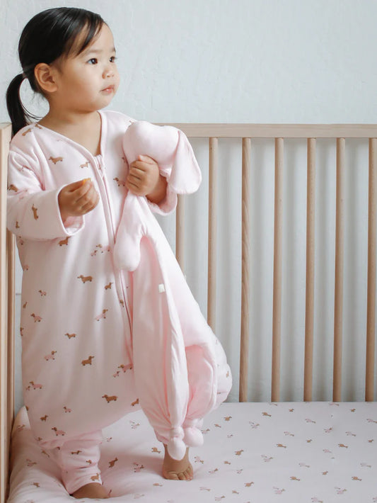 Long Sleeve Footie | Girl Dog