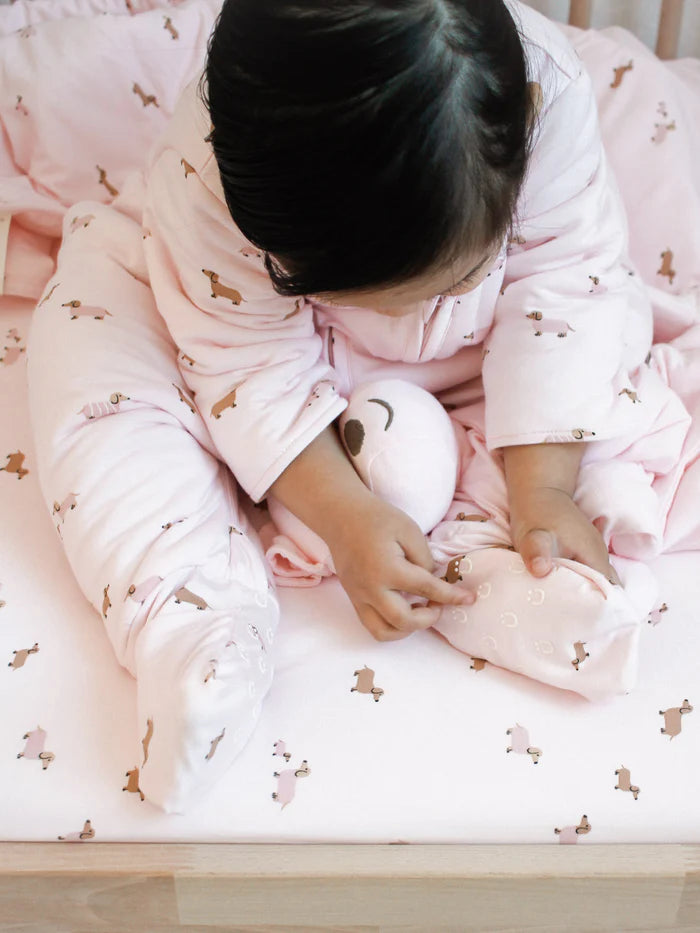 Long Sleeve Footie | Girl Dog