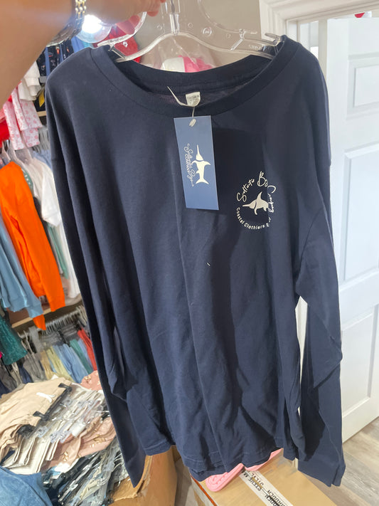 Oars Long Sleeve Tee Navy
