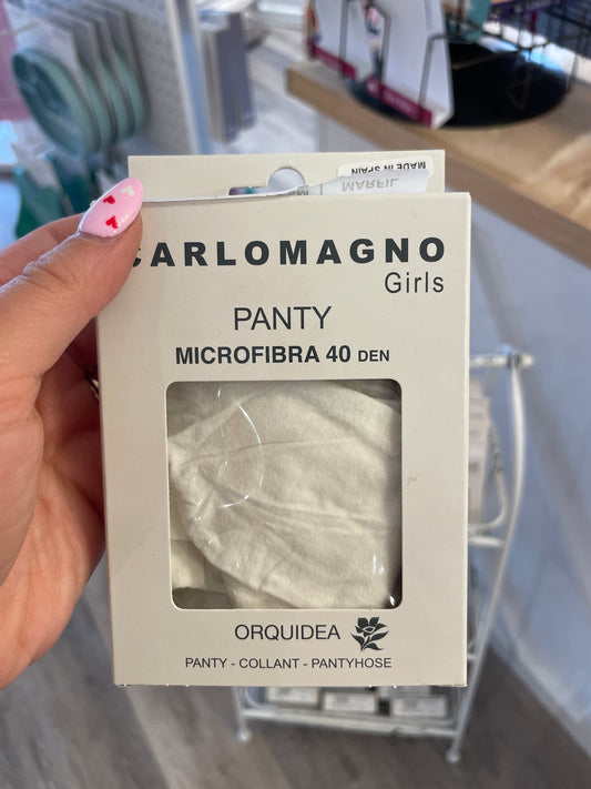 IVORY MICROFIBER TIGHTS