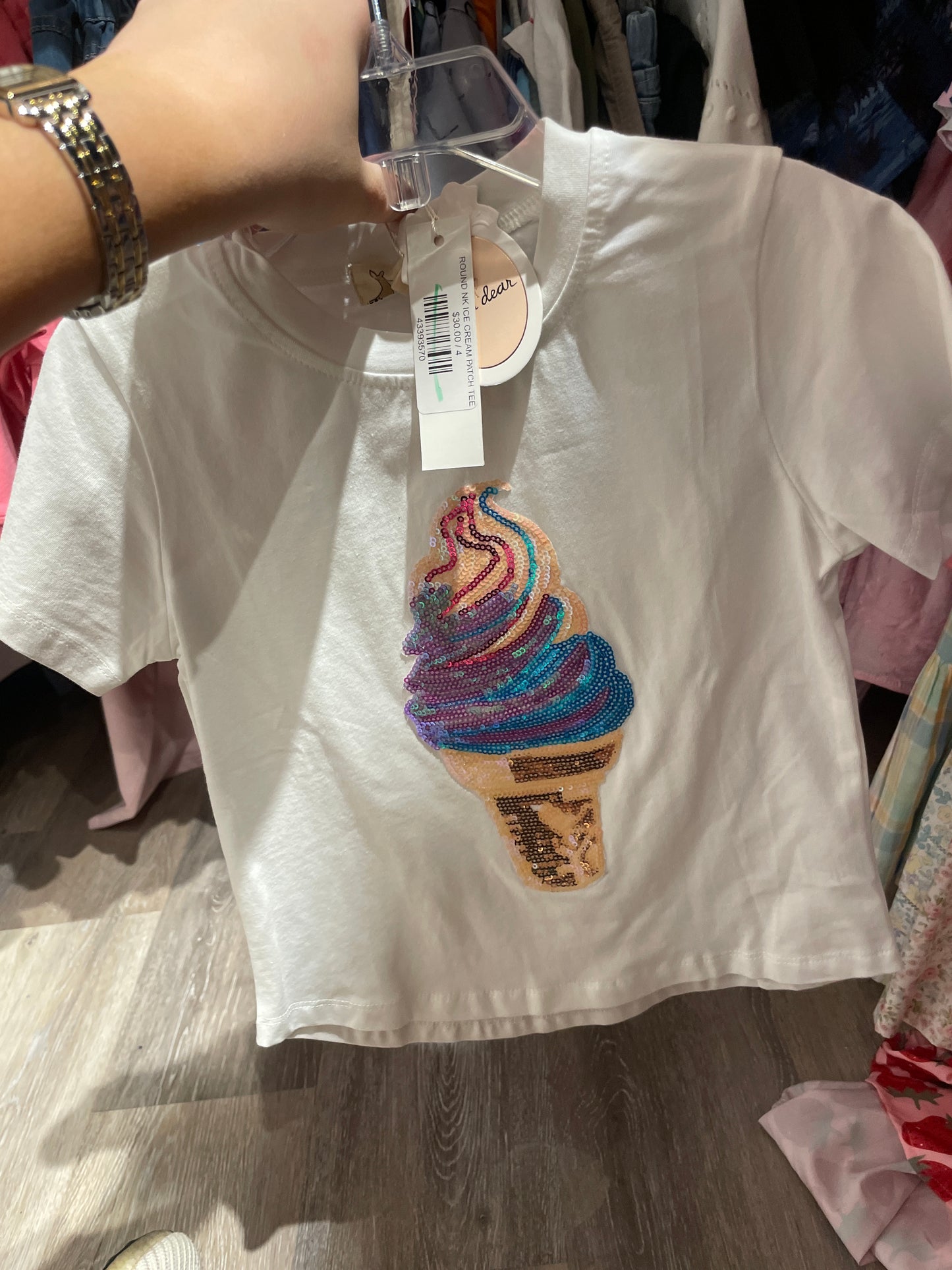 ROUND NK ICE CREAM PATCH TEE