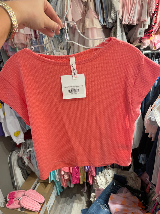 Candy Rose Cap Sleeved Top