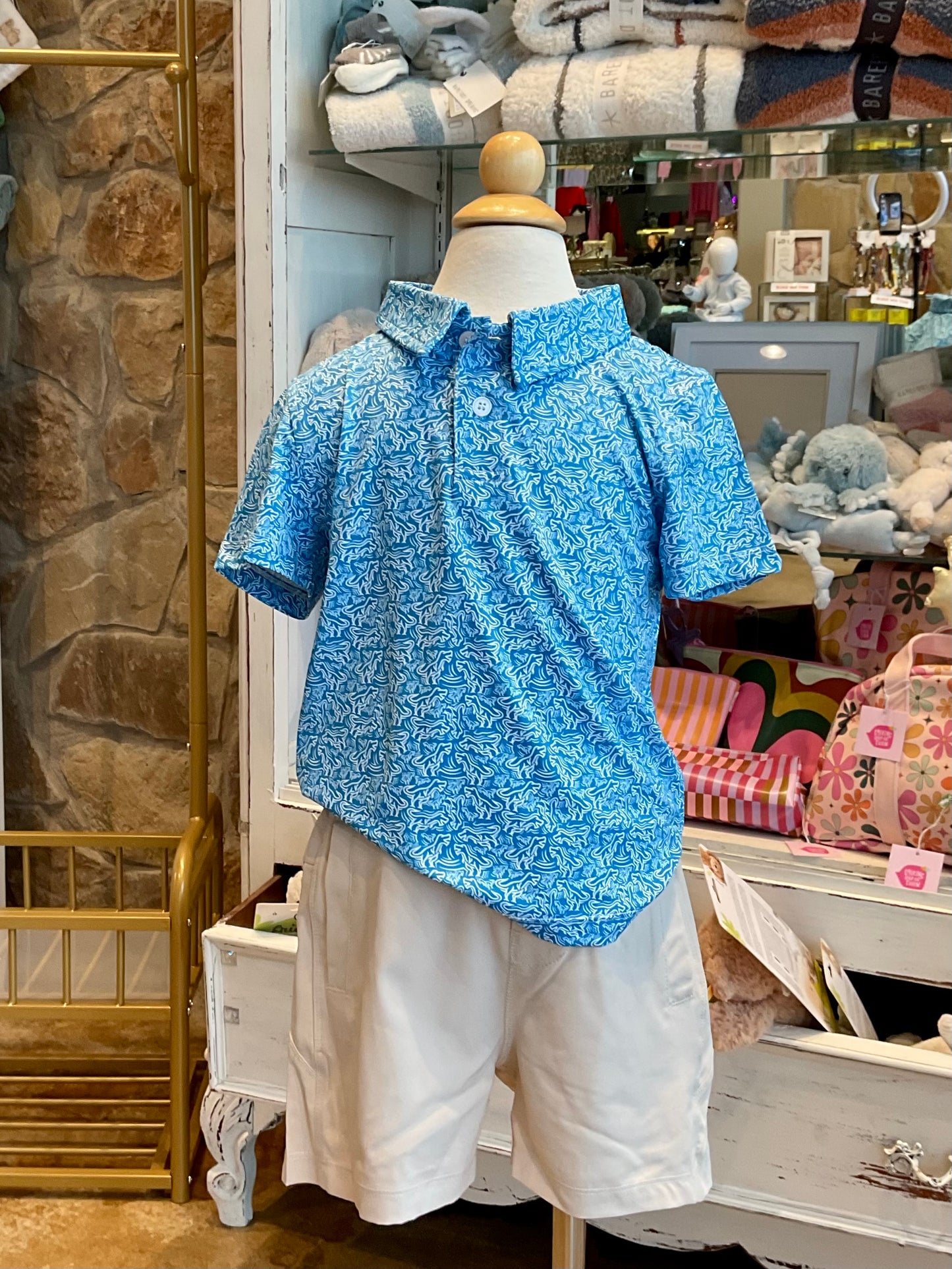 Aqua Dino Polo Shirt