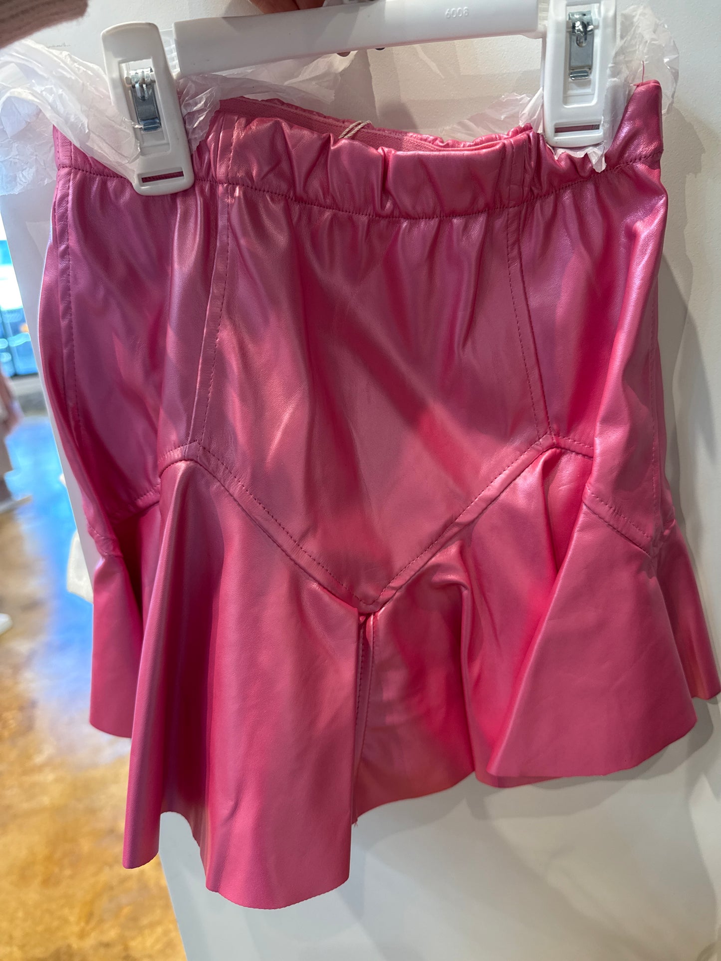 Fit and Flare Faux Leather Skirt