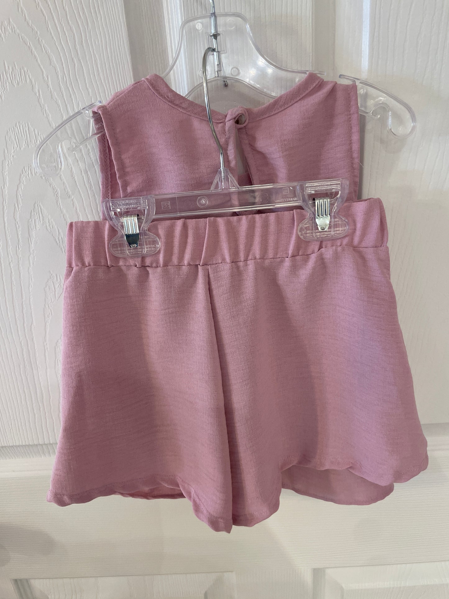ORCHID PINK WRAP DESIGN SLEEVELESS BLOUSE