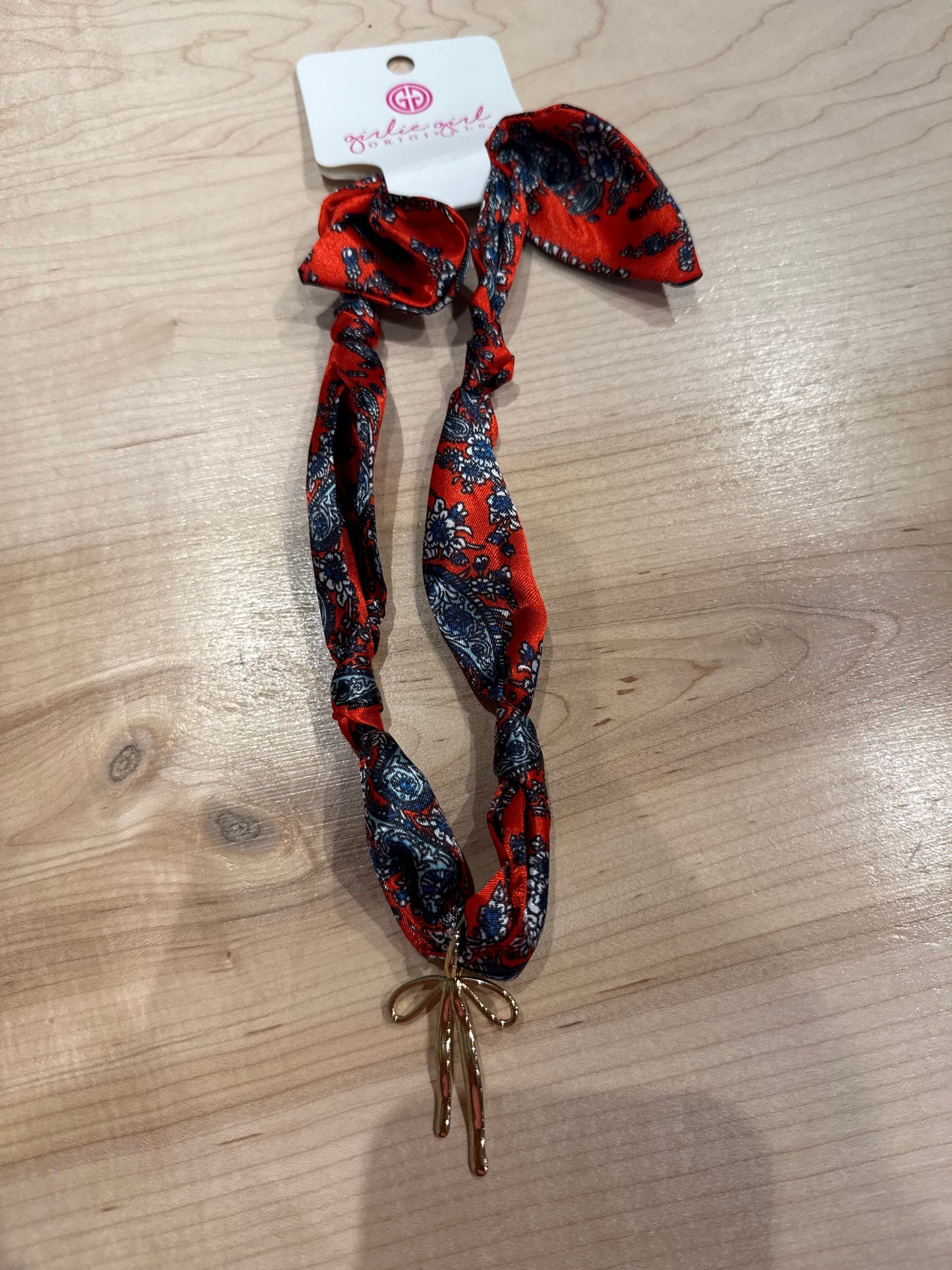 Scarf Necklace With Scarf Charms