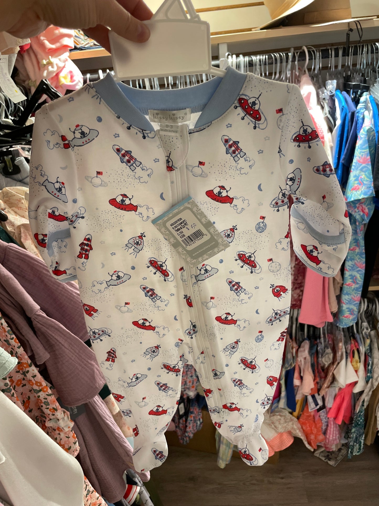 Spaceship footie w/ zip