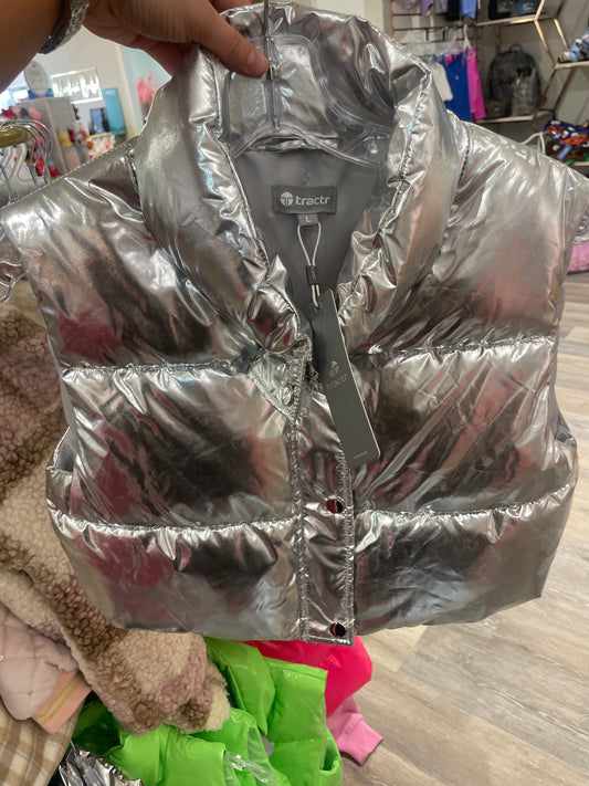 Silver Puffer Vest