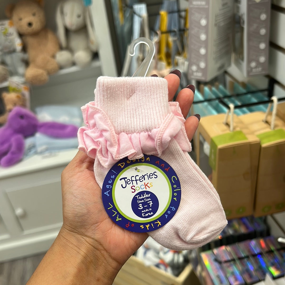 PINK RUFFLE SOCKS