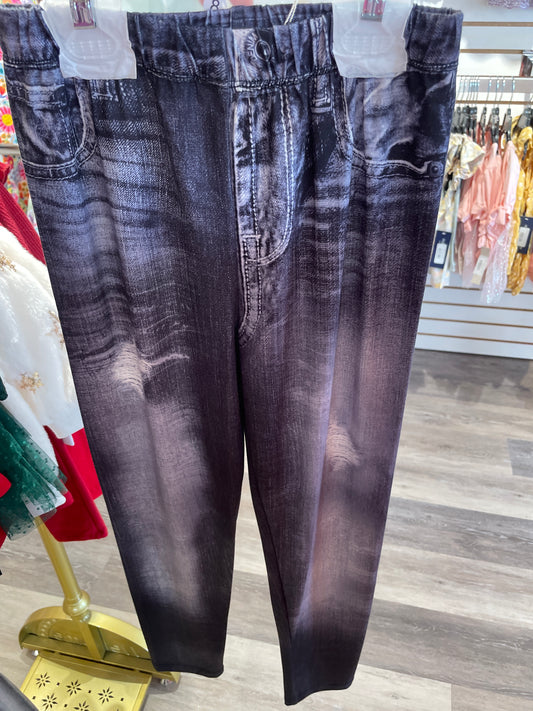 DENIM PRINT LEGGINGS