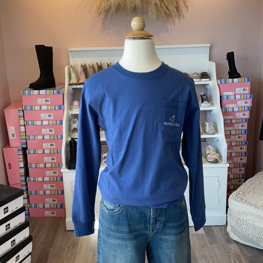 ELK BADGE LS RIVER BLUE