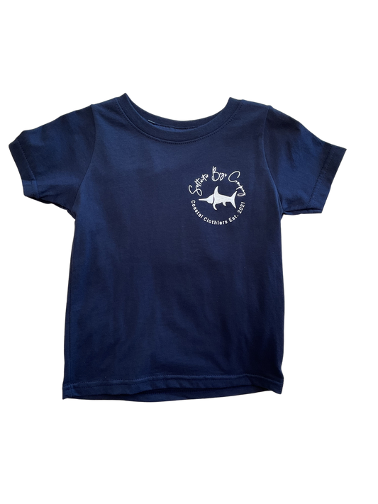 Apalachicola Oysters Short Sleeve Tee Navy