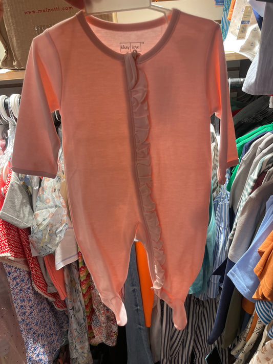 LIGHT PINK FOOTIE W/ ZIP