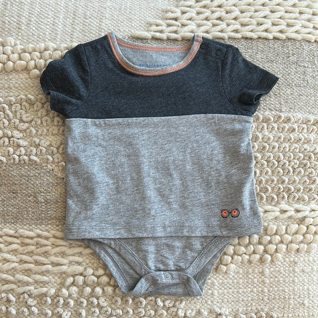 COLORBLOCK HEATHER GREY BODYSUIT