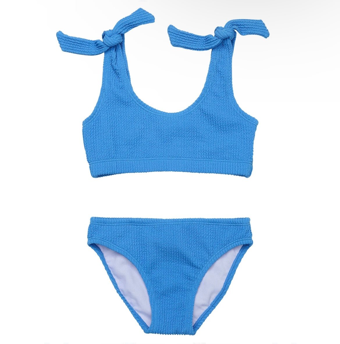 MARINE BLUE CROP BIKINI