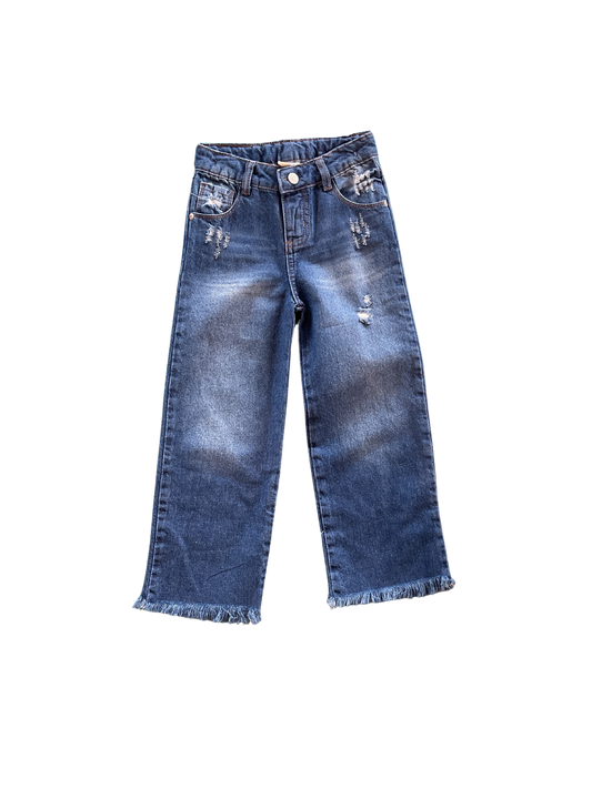 WIDE LEG BLUE JEANS