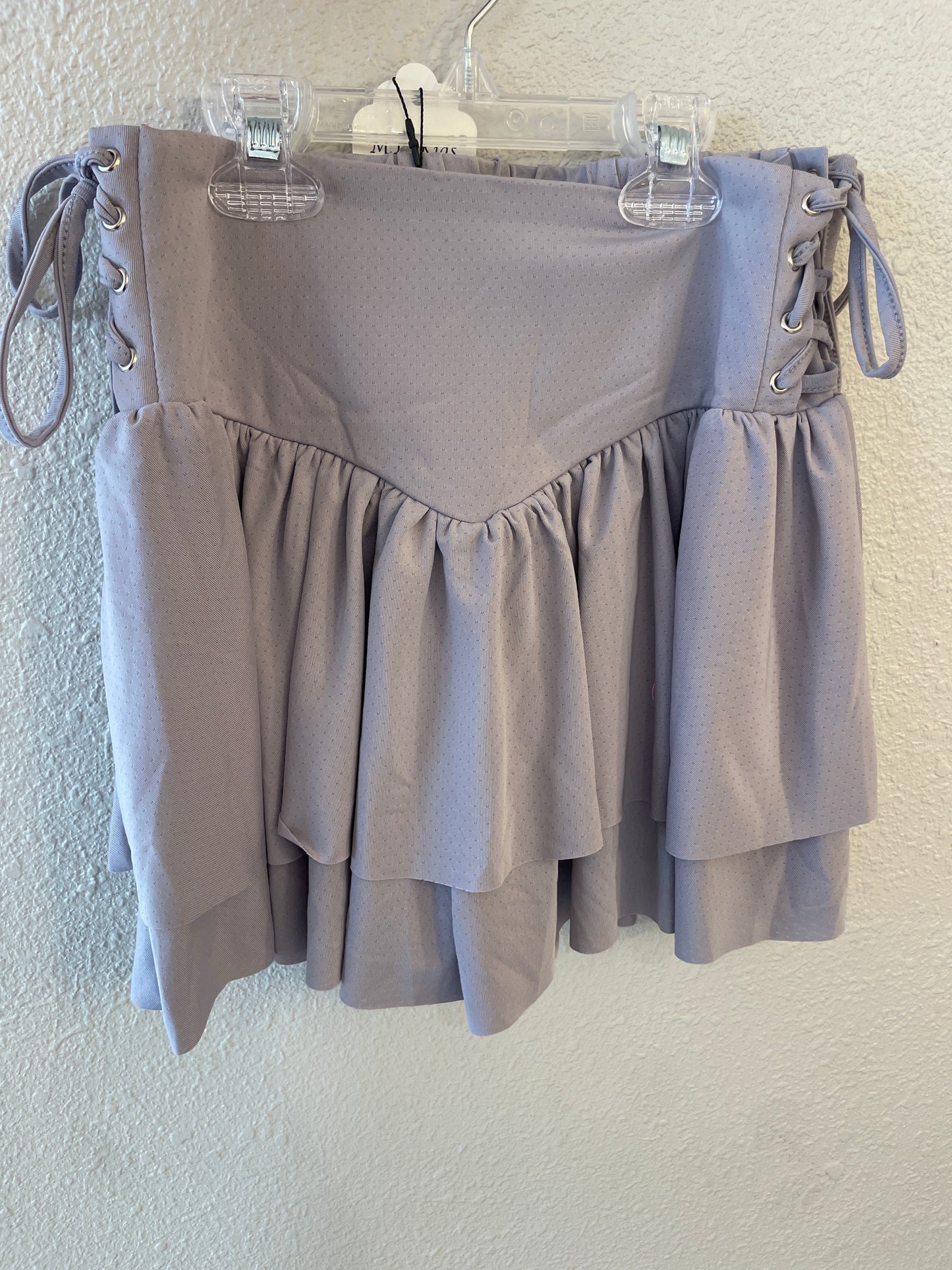 GREY LACED SIDE ATHLETIC SHORTS