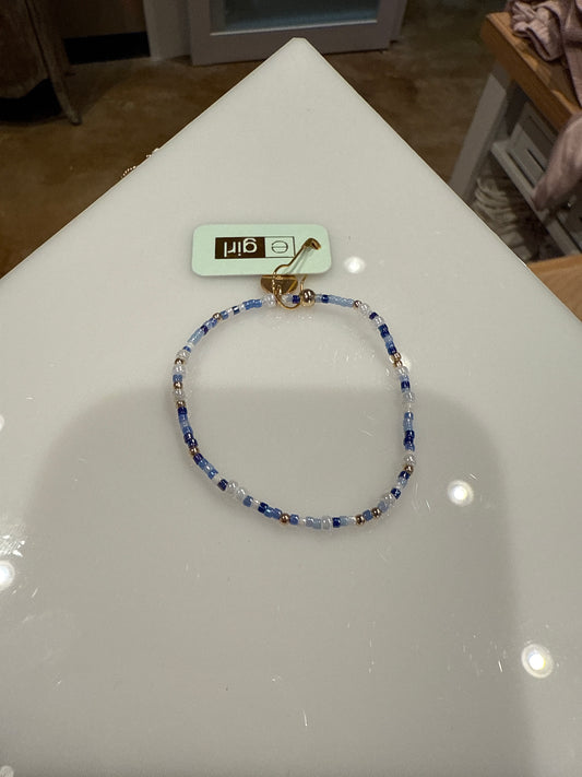 egirl Hope Unwritten Bracelet - Smurf Blue - Be You. Small Gold Disc