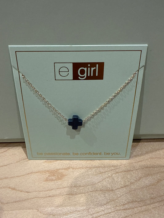 EGIRL 14" NECKLACE GOLD - SIGNATURE CROSS