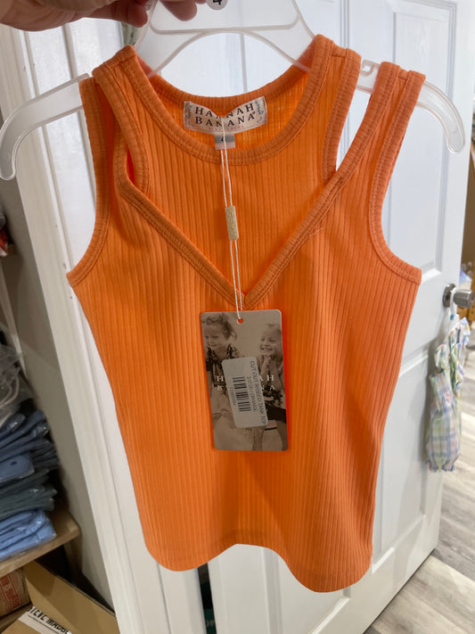 CUT OUT RIBBED TANK TOP