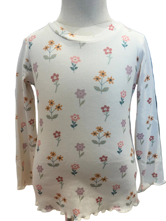 GIRLS LETTUCE HEM TEE