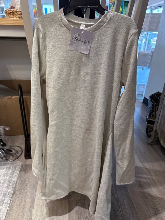 Cotton Rib Flare Mini Dress