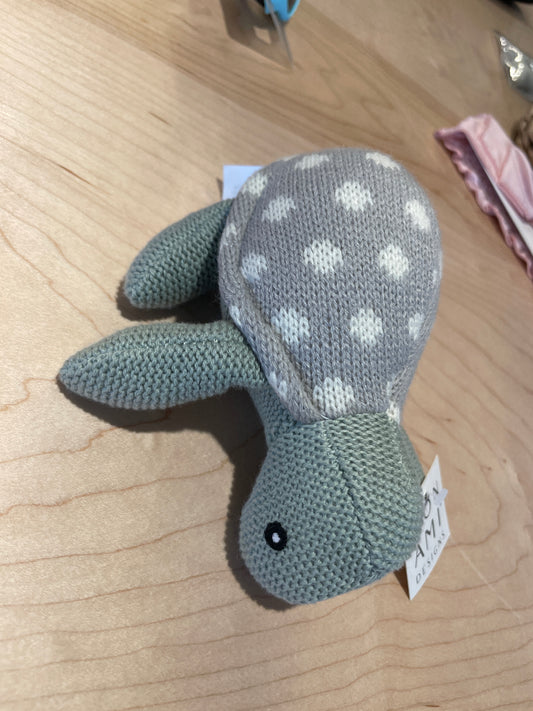 Taylor Turtle Knit Rattle