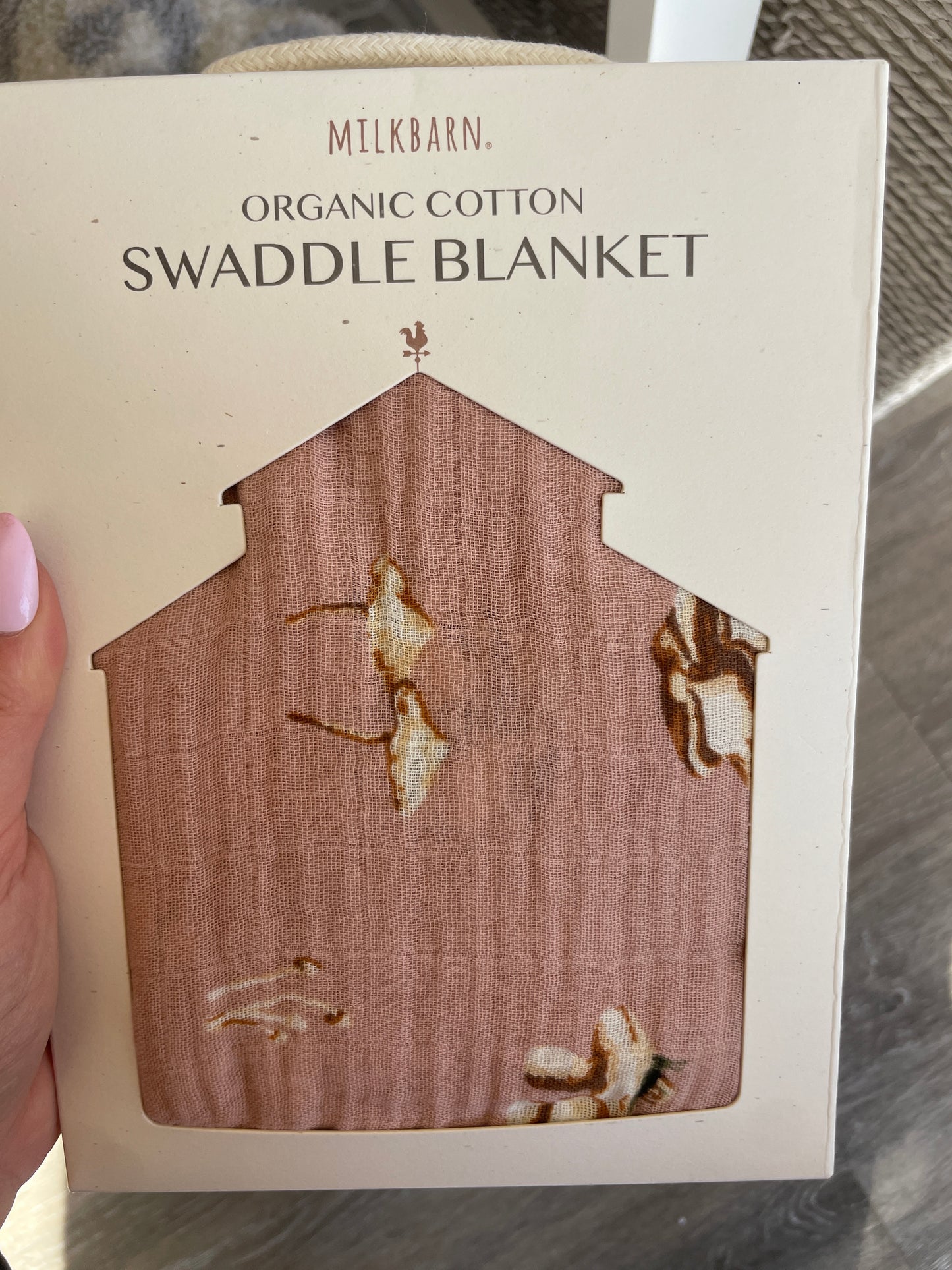 Organic Cotton Swaddle Mushroom