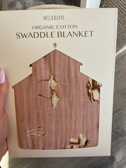 Organic Cotton Swaddle Mushroom