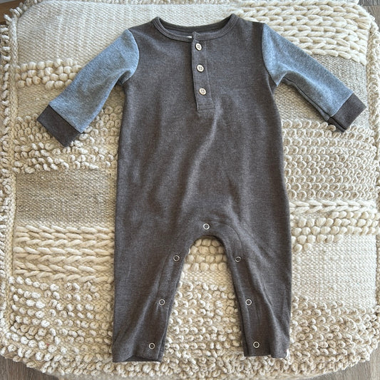 MUSHROOM ESTILL RAGLAN ROMPER