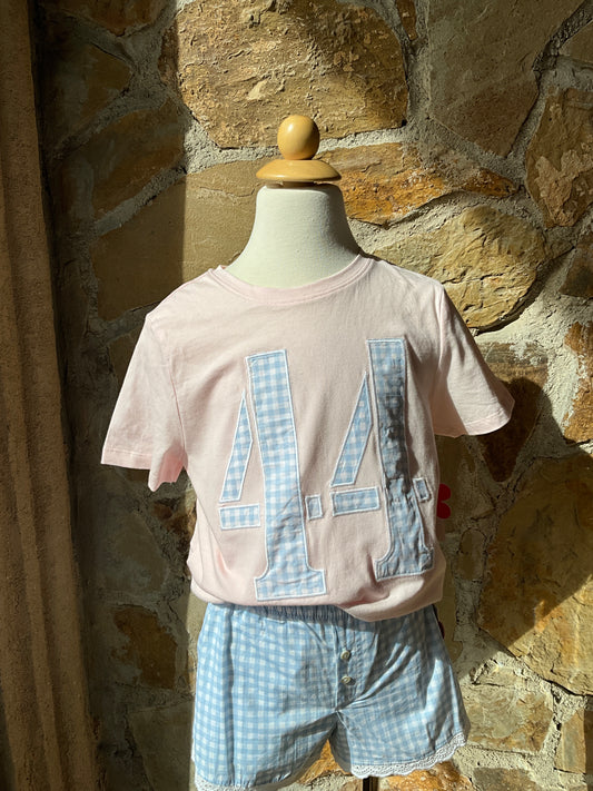 44 Applique With Embroidery Tee